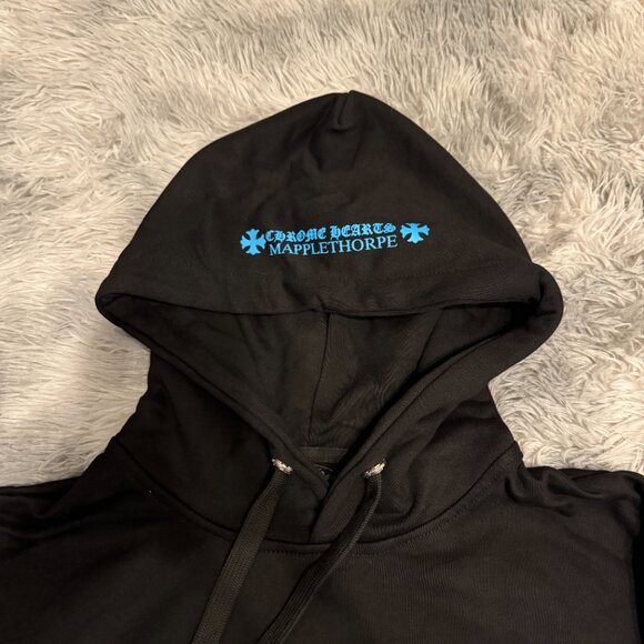 Chrome Hearts Mapplethorpe Black/Blue Hoodie Men’s Size Medium or Large - Picture 4 of 6